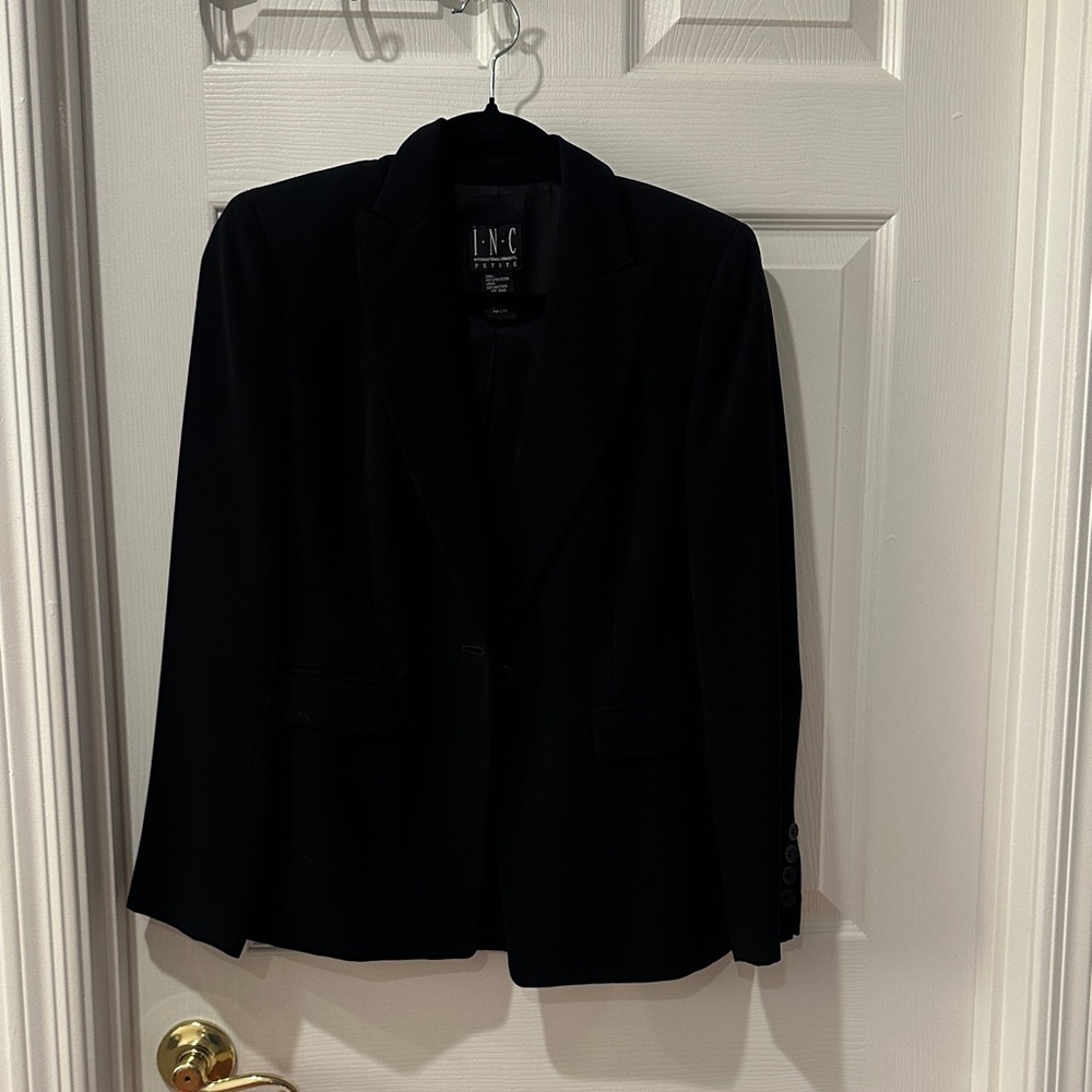 INC International Concepts Women's Classic Black Suit Jacket